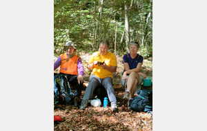 Fin de la pause repas au bord de la route de la Loubatière (D203)