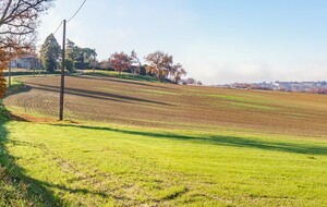 Vue sur Lectoure à la sortie de Perbosc, Larroustet devant nous