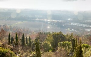  Vue du Cours d'Armagnac: la campagne gersoise inondée et la vallée du Gers