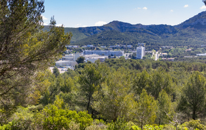 Dans la montée vue sur le domaine universitaire de Luminy