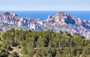 Dans la montée vue sur l'ile de Riou