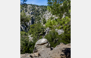 Vue sur le bas de la descente.