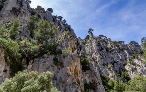 Vue de la plage , aiguilles dans la direction de la brèche.