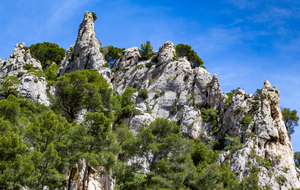 Vue de la plage , aiguille de la rive gauche